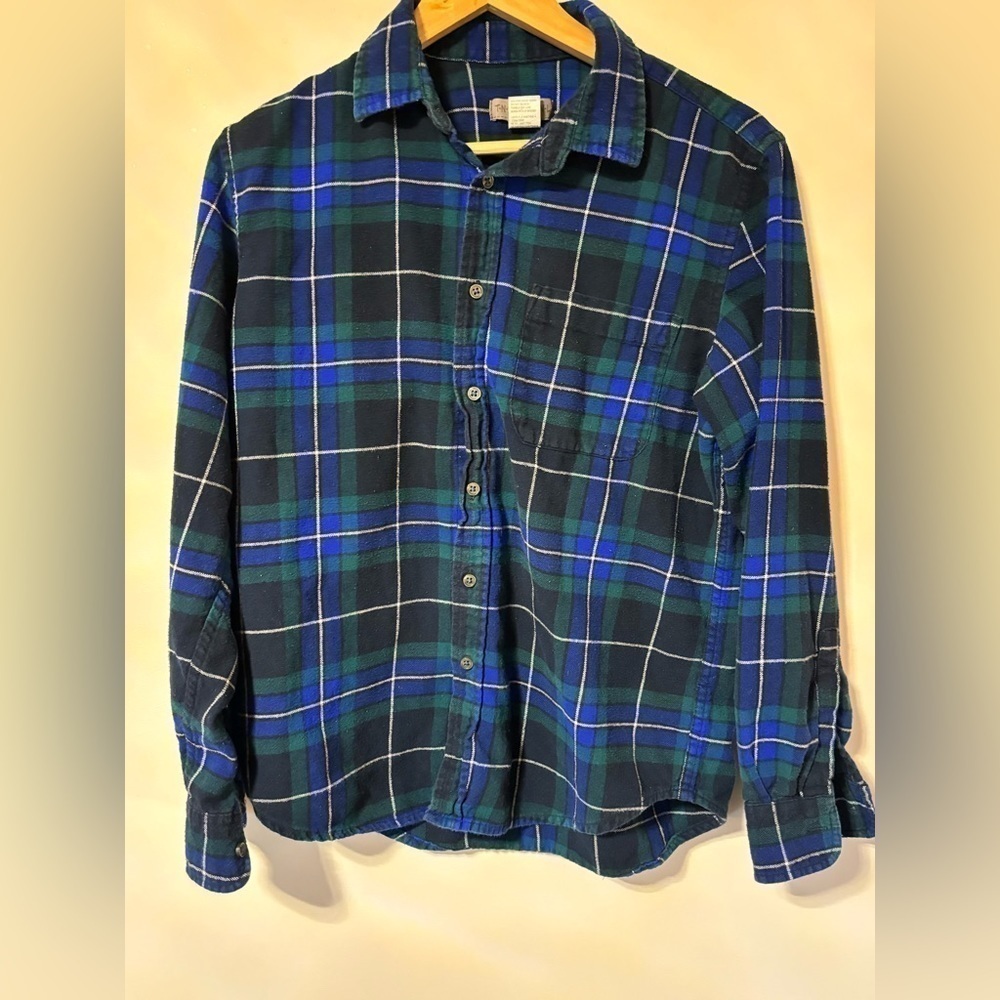 TNL-Blue/Green Plaid Button up
